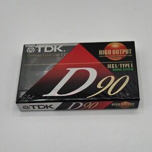TDK D90 Slimline EcoCase Normal‎ Position IEC I Type I High Output Cassette Tape